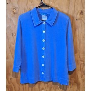 NWT Fresh Produce Shirt Women's Small 100% Cotton Terry Classic Preppy Comfy